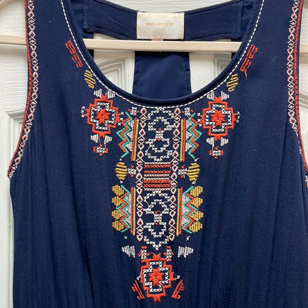 Navy boho style maxi